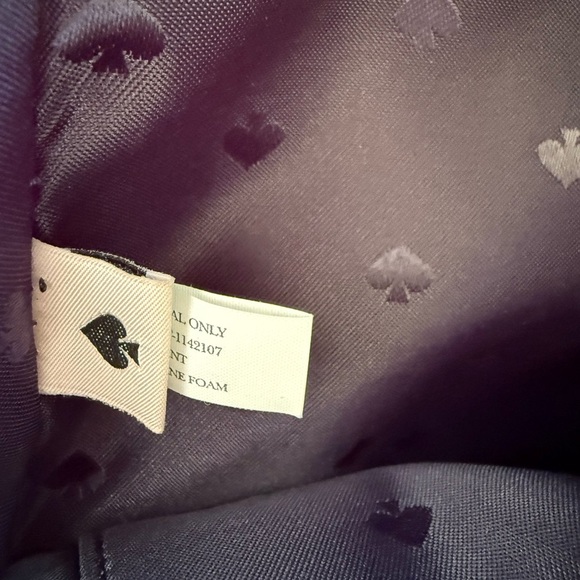 Kate Spade Karissa Nylon Spade Clover Geo Purple Large Backpack - Picture 10 of 14